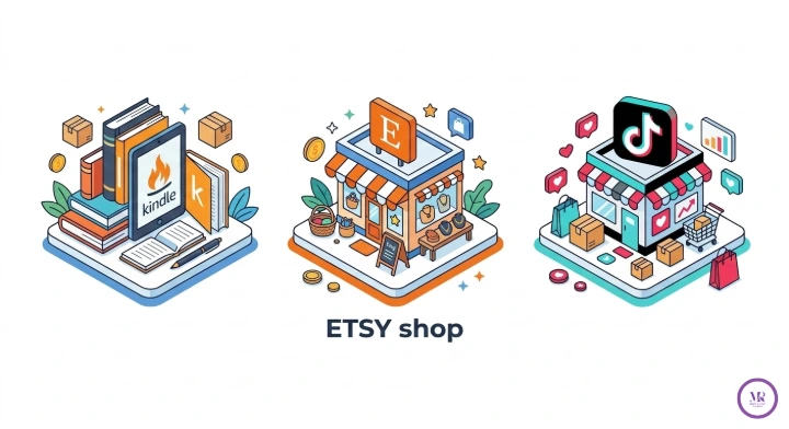 comparing best platforms to sell digital products including how to sell a digital product on amazon and tiktok shop